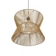 GLOBOSTAR® UPCONE 205-0056 Boho Κρεμαστό Φωτιστικό Οροφής με Ντουί 1 x E27 AC 220-240V IP20 - Μπεζ - M50 x Π50 x Υ43cm