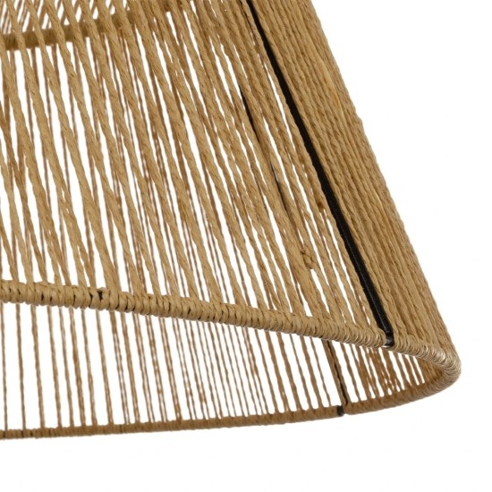 GLOBOSTAR® UPCONE 205-0056 Boho Κρεμαστό Φωτιστικό Οροφής με Ντουί 1 x E27 AC 220-240V IP20 - Μπεζ - M50 x Π50 x Υ43cm