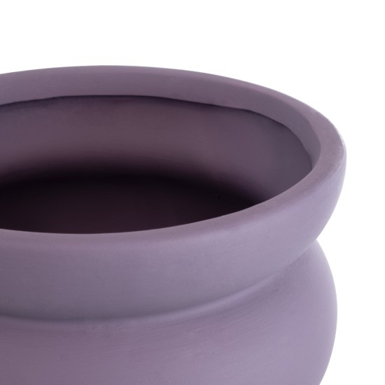 GloboStar® Artificial Garden BOGOTA 20500 Διακοσμητικό Κεραμικό Κασπώ Γλάστρα - Flower Pot Μωβ Φ14 x Υ15cm GloboStar® Artificial Garden BOGOTA 20500 Διακοσμητικό Κεραμικό Κασπώ Γλάστρα - Flower Pot Μωβ Φ14 x Υ15cm