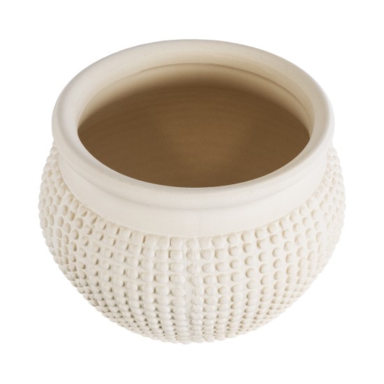 GloboStar® Artificial Garden MORELIA 20510 Διακοσμητικό Κεραμικό Κασπώ Γλάστρα - Flower Pot Μπεζ Φ19 x Υ13cm GloboStar® Artificial Garden MORELIA 20510 Διακοσμητικό Κεραμικό Κασπώ Γλάστρα - Flower Pot Μπεζ Φ19 x Υ13cm