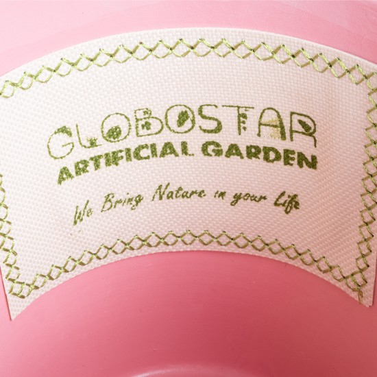 GloboStar® Artificial Garden CAIRO 20516 Διακοσμητικό Κεραμικό Κασπώ Γλάστρα - Flower Pot Λευκό με Ροζ Φ14 x Υ13cm GloboStar® Artificial Garden CAIRO 20516 Διακοσμητικό Κεραμικό Κασπώ Γλάστρα - Flower Pot Λευκό με Ροζ Φ14 x Υ13cm