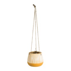 GloboStar® Artificial Garden BUBASTIS 20528 Κρεμαστό Διακοσμητικό Κεραμικό Κασπώ Γλάστρα - Flower Pot Πορτοκαλί με Λευκό Φ13 x Υ10.5cm GloboStar® Artificial Garden BUBASTIS 20528 Κρεμαστό Διακοσμητικό Κεραμικό Κασπώ Γλάστρα - Flower Pot Πορτοκαλί με Λευκό Φ13 x Υ10.5cm