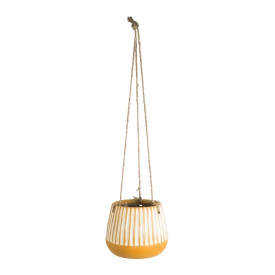 GloboStar® Artificial Garden BUBASTIS 20528 Κρεμαστό Διακοσμητικό Κεραμικό Κασπώ Γλάστρα - Flower Pot Πορτοκαλί με Λευκό Φ13 x Υ10.5cm GloboStar® Artificial Garden BUBASTIS 20528 Κρεμαστό Διακοσμητικό Κεραμικό Κασπώ Γλάστρα - Flower Pot Πορτοκαλί με Λευκό Φ13 x Υ10.5cm