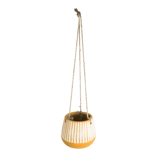 GloboStar® Artificial Garden BUBASTIS 20528 Κρεμαστό Διακοσμητικό Κεραμικό Κασπώ Γλάστρα - Flower Pot Πορτοκαλί με Λευκό Φ13 x Υ10.5cm GloboStar® Artificial Garden BUBASTIS 20528 Κρεμαστό Διακοσμητικό Κεραμικό Κασπώ Γλάστρα - Flower Pot Πορτοκαλί με Λευκό Φ13 x Υ10.5cm