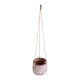 GloboStar® Artificial Garden NIGERIA 20529 Κρεμαστό Διακοσμητικό Κεραμικό Κασπώ Γλάστρα - Flower Pot Μωβ με Λευκό Φ12 x Υ11cm GloboStar® Artificial Garden NIGERIA 20529 Κρεμαστό Διακοσμητικό Κεραμικό Κασπώ Γλάστρα - Flower Pot Μωβ με Λευκό Φ12 x Υ11cm