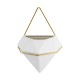 GloboStar® Artificial Garden LOUVRE 20534 Διακοσμητικό Κεραμικό Κασπώ Γλάστρα - Flower Pot Λευκό με Χρυσό Μ20 x Π10.5 x Υ30cm GloboStar® Artificial Garden LOUVRE 20534 Διακοσμητικό Κεραμικό Κασπώ Γλάστρα - Flower Pot Λευκό με Χρυσό Μ20 x Π10.5 x Υ30cm