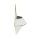 GloboStar® Artificial Garden LOUVRE 20534 Διακοσμητικό Κεραμικό Κασπώ Γλάστρα - Flower Pot Λευκό με Χρυσό Μ20 x Π10.5 x Υ30cm GloboStar® Artificial Garden LOUVRE 20534 Διακοσμητικό Κεραμικό Κασπώ Γλάστρα - Flower Pot Λευκό με Χρυσό Μ20 x Π10.5 x Υ30cm