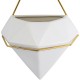 GloboStar® Artificial Garden LOUVRE 20534 Διακοσμητικό Κεραμικό Κασπώ Γλάστρα - Flower Pot Λευκό με Χρυσό Μ20 x Π10.5 x Υ30cm GloboStar® Artificial Garden LOUVRE 20534 Διακοσμητικό Κεραμικό Κασπώ Γλάστρα - Flower Pot Λευκό με Χρυσό Μ20 x Π10.5 x Υ30cm