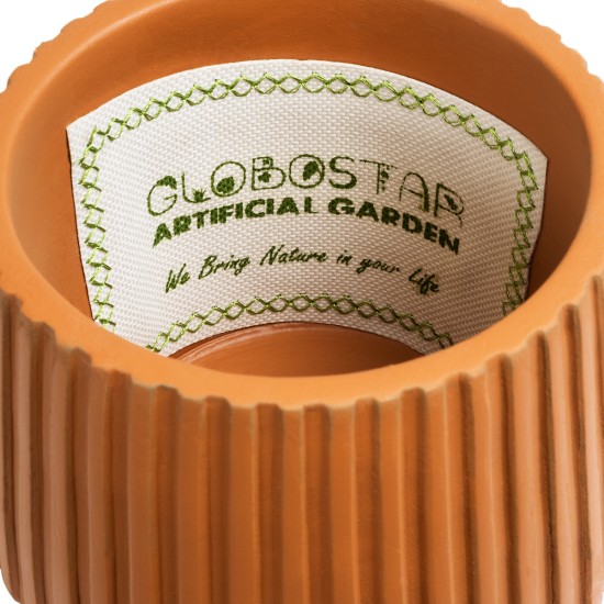 GloboStar® Artificial Garden ZANZIBAR 20539 Διακοσμητικό Κεραμικό Κασπώ Γλάστρα - Flower Pot Πορτοκαλί Φ11.5 x Υ9.5cm GloboStar® Artificial Garden ZANZIBAR 20539 Διακοσμητικό Κεραμικό Κασπώ Γλάστρα - Flower Pot Πορτοκαλί Φ11.5 x Υ9.5cm