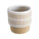 GloboStar® Artificial Garden AMARETTO 20543 Διακοσμητικό Κεραμικό Κασπώ Γλάστρα - Flower Pot Μπεζ με Λευκό Φ11 x Υ11cm GloboStar® Artificial Garden AMARETTO 20543 Διακοσμητικό Κεραμικό Κασπώ Γλάστρα - Flower Pot Μπεζ με Λευκό Φ11 x Υ11cm