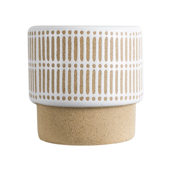 GloboStar® Artificial Garden AMARETTO 20543 Διακοσμητικό Κεραμικό Κασπώ Γλάστρα - Flower Pot Μπεζ με Λευκό Φ11 x Υ11cm GloboStar® Artificial Garden AMARETTO 20543 Διακοσμητικό Κεραμικό Κασπώ Γλάστρα - Flower Pot Μπεζ με Λευκό Φ11 x Υ11cm