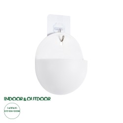 GloboStar® Artificial Garden LYON 20551 Διακοσμητική Πλαστική Γλάστρα -  Λευκό - Μ12 x Π6 x Υ13.5cm