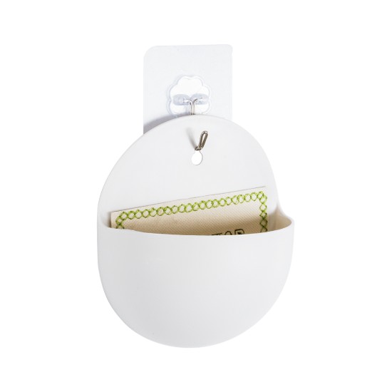GloboStar® Artificial Garden LYON 20551 Διακοσμητική Πλαστική Γλάστρα -  Λευκό - Μ12 x Π6 x Υ13.5cm
