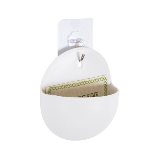 GloboStar® Artificial Garden LYON 20551 Διακοσμητική Πλαστική Γλάστρα -  Λευκό - Μ12 x Π6 x Υ13.5cm