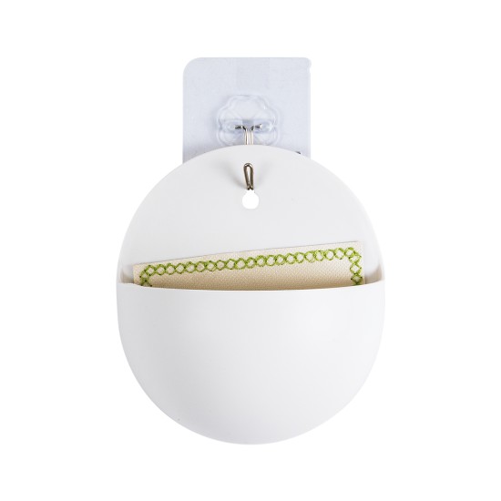 GloboStar® Artificial Garden LYON 20551 Διακοσμητική Πλαστική Γλάστρα -  Λευκό - Μ12 x Π6 x Υ13.5cm
