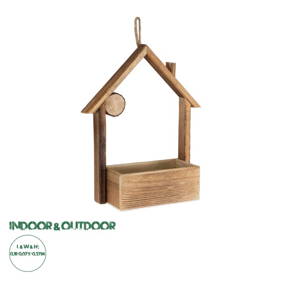 GloboStar® Artificial Garden ALSACE 20552 Κρεμαστή Διακοσμητική Ξύλινη Γλάστρα - Καφέ - Μ18 x Π7.5 x Υ27cm GloboStar® Artificial Garden ALSACE 20552 Κρεμαστή Διακοσμητική Ξύλινη Γλάστρα - Καφέ - Μ18 x Π7.5 x Υ27cm