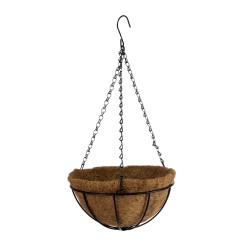 GloboStar® Artificial Garden SALAMINA 20560 Κρεμαστό Διακοσμητικό Κασπώ Γλάστρα - Flower Pot από Φλοιό Καρύδας Καφέ με Μαύρη Μεταλλική Βάση Φ25 x Υ14cm GloboStar® Artificial Garden SALAMINA 20560 Κρεμαστό Διακοσμητικό Κασπώ Γλάστρα - Flower Pot από Φλοιό Καρύδας Καφέ με Μαύρη Μεταλλική Βάση Φ25 x Υ14cm
