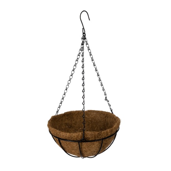 GloboStar® Artificial Garden SALAMINA 20560 Κρεμαστό Διακοσμητικό Κασπώ Γλάστρα - Flower Pot από Φλοιό Καρύδας Καφέ με Μαύρη Μεταλλική Βάση Φ25 x Υ14cm GloboStar® Artificial Garden SALAMINA 20560 Κρεμαστό Διακοσμητικό Κασπώ Γλάστρα - Flower Pot από Φλοιό Καρύδας Καφέ με Μαύρη Μεταλλική Βάση Φ25 x Υ14cm