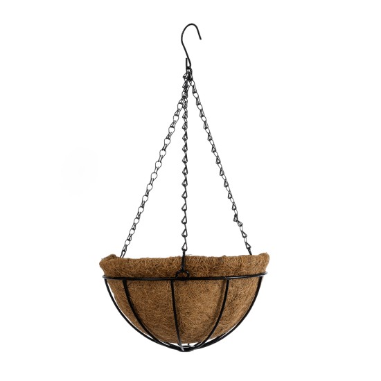 GloboStar® Artificial Garden SALAMINA 20560 Κρεμαστό Διακοσμητικό Κασπώ Γλάστρα - Flower Pot από Φλοιό Καρύδας Καφέ με Μαύρη Μεταλλική Βάση Φ25 x Υ14cm GloboStar® Artificial Garden SALAMINA 20560 Κρεμαστό Διακοσμητικό Κασπώ Γλάστρα - Flower Pot από Φλοιό Καρύδας Καφέ με Μαύρη Μεταλλική Βάση Φ25 x Υ14cm