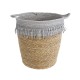 GloboStar® Artificial Garden SYROS 20571 Διακοσμητικό Πλεκτό Κασπώ Γλάστρα - Flower Pot Μπεζ με Γκρι Φ26 x Υ28cm GloboStar® Artificial Garden SYROS 20571 Διακοσμητικό Πλεκτό Κασπώ Γλάστρα - Flower Pot Μπεζ με Γκρι Φ26 x Υ28cm