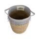 GloboStar® Artificial Garden SYROS 20571 Διακοσμητικό Πλεκτό Κασπώ Γλάστρα - Flower Pot Μπεζ με Γκρι Φ26 x Υ28cm GloboStar® Artificial Garden SYROS 20571 Διακοσμητικό Πλεκτό Κασπώ Γλάστρα - Flower Pot Μπεζ με Γκρι Φ26 x Υ28cm
