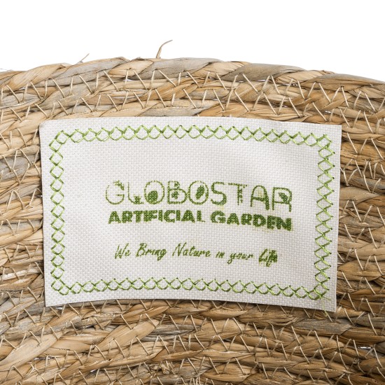 GloboStar® Artificial Garden SANTORINI 20573 Διακοσμητικό Πλεκτό Κασπώ Γλάστρα - Flower Pot Μπεζ με Λευκό Φ26 x Υ28cm GloboStar® Artificial Garden SANTORINI 20573 Διακοσμητικό Πλεκτό Κασπώ Γλάστρα - Flower Pot Μπεζ με Λευκό Φ26 x Υ28cm