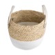 GloboStar® Artificial Garden NEVADA 20577 Διακοσμητικό Πλεκτό Κασπώ Γλάστρα - Flower Pot Μπεζ με Λευκό Φ33 x Υ28cm GloboStar® Artificial Garden NEVADA 20577 Διακοσμητικό Πλεκτό Κασπώ Γλάστρα - Flower Pot Μπεζ με Λευκό Φ33 x Υ28cm
