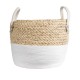 GloboStar® Artificial Garden NEVADA 20577 Διακοσμητικό Πλεκτό Κασπώ Γλάστρα - Flower Pot Μπεζ με Λευκό Φ33 x Υ28cm GloboStar® Artificial Garden NEVADA 20577 Διακοσμητικό Πλεκτό Κασπώ Γλάστρα - Flower Pot Μπεζ με Λευκό Φ33 x Υ28cm