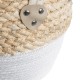 GloboStar® Artificial Garden NEVADA 20577 Διακοσμητικό Πλεκτό Κασπώ Γλάστρα - Flower Pot Μπεζ με Λευκό Φ33 x Υ28cm GloboStar® Artificial Garden NEVADA 20577 Διακοσμητικό Πλεκτό Κασπώ Γλάστρα - Flower Pot Μπεζ με Λευκό Φ33 x Υ28cm