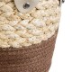 GloboStar® Artificial Garden CAROLINA 20578 Διακοσμητικό Πλεκτό Κασπώ Γλάστρα - Flower Pot Μπεζ με Καφέ και Λευκό Φ23 x Υ23cm GloboStar® Artificial Garden CAROLINA 20578 Διακοσμητικό Πλεκτό Κασπώ Γλάστρα - Flower Pot Μπεζ με Καφέ και Λευκό Φ23 x Υ23cm