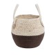 GloboStar® Artificial Garden CAROLINA 20579 Διακοσμητικό Πλεκτό Κασπώ Γλάστρα - Flower Pot Μπεζ με Καφέ και Λευκό Φ27 x Υ26cm GloboStar® Artificial Garden CAROLINA 20579 Διακοσμητικό Πλεκτό Κασπώ Γλάστρα - Flower Pot Μπεζ με Καφέ και Λευκό Φ27 x Υ26cm