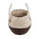 GloboStar® Artificial Garden CAROLINA 20579 Διακοσμητικό Πλεκτό Κασπώ Γλάστρα - Flower Pot Μπεζ με Καφέ και Λευκό Φ27 x Υ26cm GloboStar® Artificial Garden CAROLINA 20579 Διακοσμητικό Πλεκτό Κασπώ Γλάστρα - Flower Pot Μπεζ με Καφέ και Λευκό Φ27 x Υ26cm