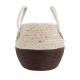 GloboStar® Artificial Garden CAROLINA 20579 Διακοσμητικό Πλεκτό Κασπώ Γλάστρα - Flower Pot Μπεζ με Καφέ και Λευκό Φ27 x Υ26cm GloboStar® Artificial Garden CAROLINA 20579 Διακοσμητικό Πλεκτό Κασπώ Γλάστρα - Flower Pot Μπεζ με Καφέ και Λευκό Φ27 x Υ26cm