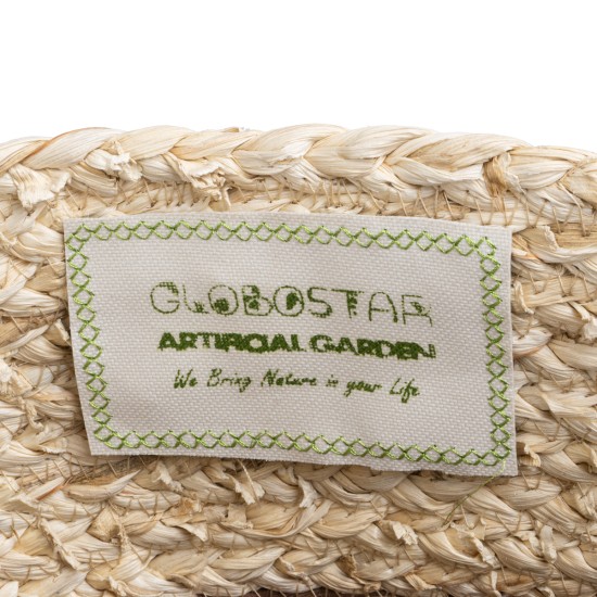 GloboStar® Artificial Garden CAROLINA 20580 Διακοσμητικό Πλεκτό Κασπώ Γλάστρα - Flower Pot Μπεζ με Καφέ και Λευκό Φ33 x Υ28cm GloboStar® Artificial Garden CAROLINA 20580 Διακοσμητικό Πλεκτό Κασπώ Γλάστρα - Flower Pot Μπεζ με Καφέ και Λευκό Φ33 x Υ28cm