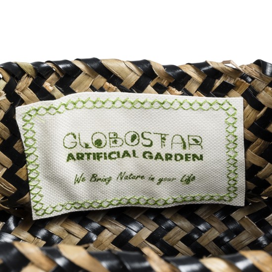 GloboStar® Artificial Garden SALVADOR 20588 Διακοσμητικό Πλεκτό Καλάθι - Κασπώ Γλάστρα - Flower Pot Καφέ με Μαύρο Φ18 x Υ20cm GloboStar® Artificial Garden SALVADOR 20588 Διακοσμητικό Πλεκτό Καλάθι - Κασπώ Γλάστρα - Flower Pot Καφέ με Μαύρο Φ18 x Υ20cm