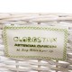 GloboStar® Artificial Garden KYOTO 20589 Διακοσμητικό Πλεκτό Καλάθι - Κασπώ Γλάστρα - Flower Pot Λευκό με Μπεζ Φ20 x Υ20cm