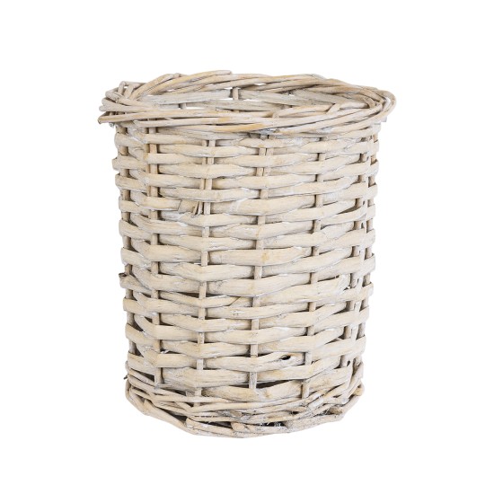 GloboStar® Artificial Garden DOMINGO 20591 Διακοσμητικό Πλεκτό Καλάθι - Κασπώ Γλάστρα - Flower Pot Λευκό με Μπεζ Φ16 x Υ18cm GloboStar® Artificial Garden DOMINGO 20591 Διακοσμητικό Πλεκτό Καλάθι - Κασπώ Γλάστρα - Flower Pot Λευκό με Μπεζ Φ16 x Υ18cm