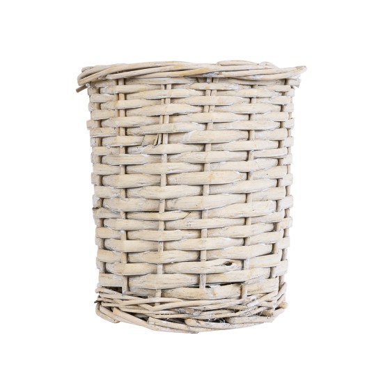 GloboStar® Artificial Garden DOMINGO 20591 Διακοσμητικό Πλεκτό Καλάθι - Κασπώ Γλάστρα - Flower Pot Λευκό με Μπεζ Φ16 x Υ18cm GloboStar® Artificial Garden DOMINGO 20591 Διακοσμητικό Πλεκτό Καλάθι - Κασπώ Γλάστρα - Flower Pot Λευκό με Μπεζ Φ16 x Υ18cm
