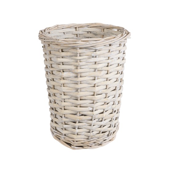 GloboStar® Artificial Garden DOMINGO 20592 Διακοσμητικό Πλεκτό Καλάθι - Κασπώ Γλάστρα - Flower Pot Λευκό με Μπεζ Φ19 x Υ24cm GloboStar® Artificial Garden DOMINGO 20592 Διακοσμητικό Πλεκτό Καλάθι - Κασπώ Γλάστρα - Flower Pot Λευκό με Μπεζ Φ19 x Υ24cm