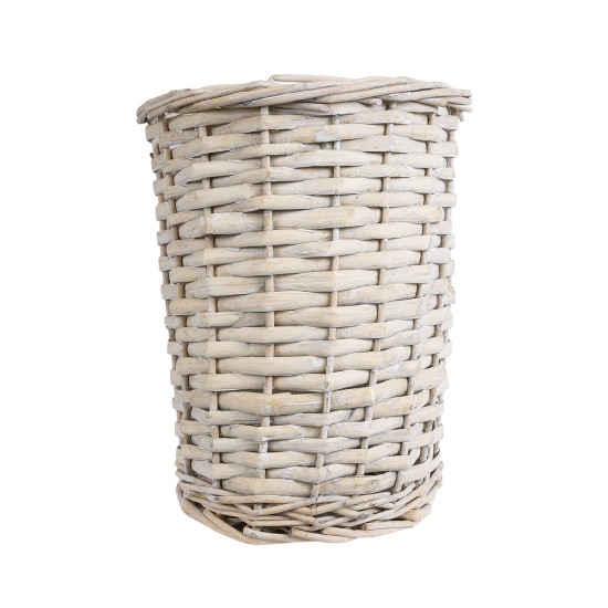 GloboStar® Artificial Garden DOMINGO 20592 Διακοσμητικό Πλεκτό Καλάθι - Κασπώ Γλάστρα - Flower Pot Λευκό με Μπεζ Φ19 x Υ24cm GloboStar® Artificial Garden DOMINGO 20592 Διακοσμητικό Πλεκτό Καλάθι - Κασπώ Γλάστρα - Flower Pot Λευκό με Μπεζ Φ19 x Υ24cm