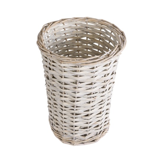 GloboStar® Artificial Garden DOMINGO 20593 Διακοσμητικό Πλεκτό Καλάθι - Κασπώ Γλάστρα - Flower Pot Λευκό με Μπεζ Φ21 x Υ30cm GloboStar® Artificial Garden DOMINGO 20593 Διακοσμητικό Πλεκτό Καλάθι - Κασπώ Γλάστρα - Flower Pot Λευκό με Μπεζ Φ21 x Υ30cm