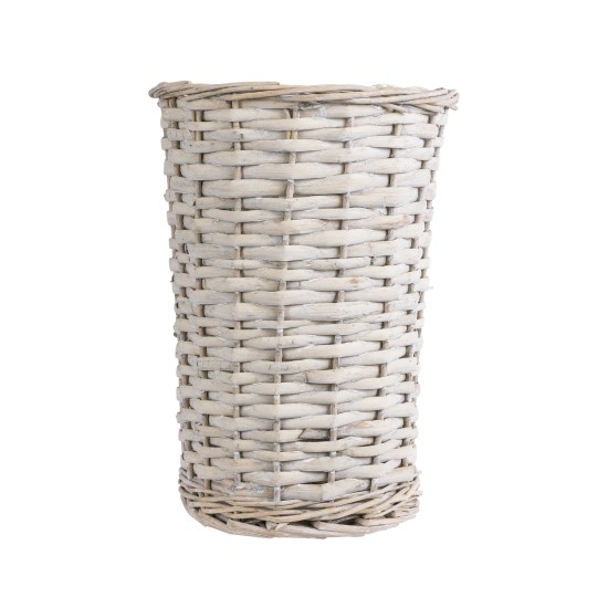 GloboStar® Artificial Garden DOMINGO 20593 Διακοσμητικό Πλεκτό Καλάθι - Κασπώ Γλάστρα - Flower Pot Λευκό με Μπεζ Φ21 x Υ30cm GloboStar® Artificial Garden DOMINGO 20593 Διακοσμητικό Πλεκτό Καλάθι - Κασπώ Γλάστρα - Flower Pot Λευκό με Μπεζ Φ21 x Υ30cm
