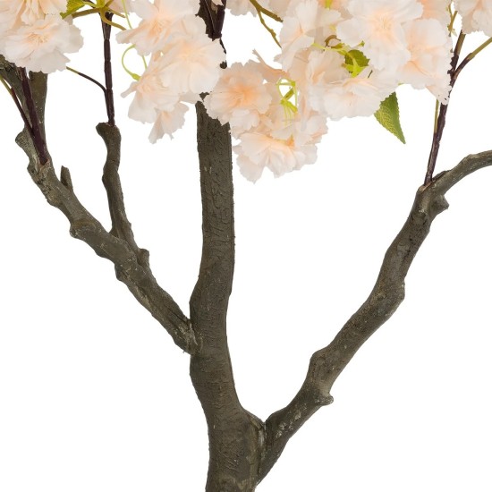 GloboStar® Artificial Garden SALMON CHERRY BLOSSOM TREE 20679 Τεχνητό Διακοσμητικό Δέντρο Απαλό Ροζ Άνθος Κερασιάς Υ160cm