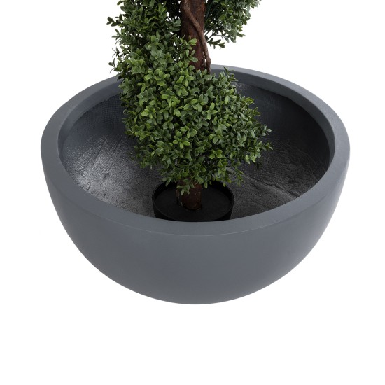 GloboStar® Artificial Garden BALTIMORE 20697 Διακοσμητικό Πολυεστερικό Τσιμεντένιο Κασπώ Γλάστρα - Flower Pot Γκρι Φ61 x Υ30cm GloboStar® Artificial Garden BALTIMORE 20697 Διακοσμητικό Πολυεστερικό Τσιμεντένιο Κασπώ Γλάστρα - Flower Pot Γκρι Φ61 x Υ30cm