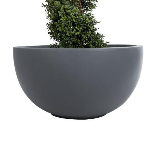 GloboStar® Artificial Garden BALTIMORE 20697 Διακοσμητικό Πολυεστερικό Τσιμεντένιο Κασπώ Γλάστρα - Flower Pot Γκρι Φ61 x Υ30cm GloboStar® Artificial Garden BALTIMORE 20697 Διακοσμητικό Πολυεστερικό Τσιμεντένιο Κασπώ Γλάστρα - Flower Pot Γκρι Φ61 x Υ30cm