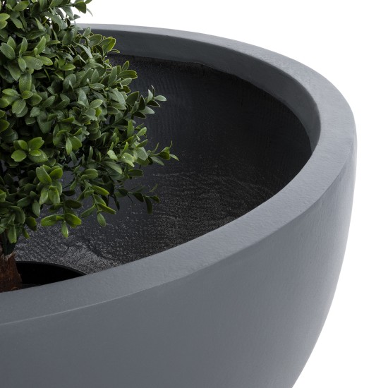 GloboStar® Artificial Garden BALTIMORE 20697 Διακοσμητικό Πολυεστερικό Τσιμεντένιο Κασπώ Γλάστρα - Flower Pot Γκρι Φ61 x Υ30cm GloboStar® Artificial Garden BALTIMORE 20697 Διακοσμητικό Πολυεστερικό Τσιμεντένιο Κασπώ Γλάστρα - Flower Pot Γκρι Φ61 x Υ30cm