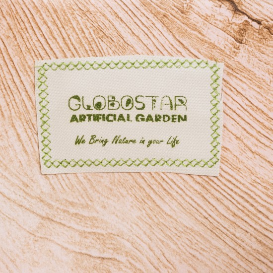 GloboStar® Artificial Garden PANDORA 20706 Επιδαπέδιο Πολυεστερικό Τσιμεντένιο Κασπώ Γλάστρα - Flower Pot Λευκό με Καφέ Μ45 x Π40 x Υ72cm