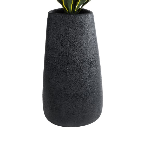 GloboStar® Artificial Garden CHLOE 20709 Επιδαπέδιο Πολυεστερικό Τσιμεντένιο Κασπώ Γλάστρα - Flower Pot Μαύρο Μ45 x Π49 x Υ90cm GloboStar® Artificial Garden CHLOE 20709 Επιδαπέδιο Πολυεστερικό Τσιμεντένιο Κασπώ Γλάστρα - Flower Pot Μαύρο Μ45 x Π49 x Υ90cm