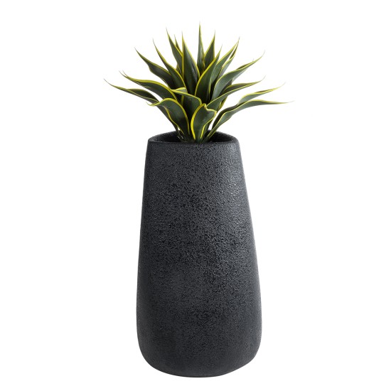 GloboStar® Artificial Garden CHLOE 20709 Επιδαπέδιο Πολυεστερικό Τσιμεντένιο Κασπώ Γλάστρα - Flower Pot Μαύρο Μ45 x Π49 x Υ90cm GloboStar® Artificial Garden CHLOE 20709 Επιδαπέδιο Πολυεστερικό Τσιμεντένιο Κασπώ Γλάστρα - Flower Pot Μαύρο Μ45 x Π49 x Υ90cm