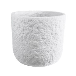 GloboStar® Artificial Garden MALVEN 20710 Επιδαπέδιο Πολυεστερικό Τσιμεντένιο Κασπώ Γλάστρα - Flower Pot Λευκό Φ31 x Υ28cm GloboStar® Artificial Garden MALVEN 20710 Επιδαπέδιο Πολυεστερικό Τσιμεντένιο Κασπώ Γλάστρα - Flower Pot Λευκό Φ31 x Υ28cm
